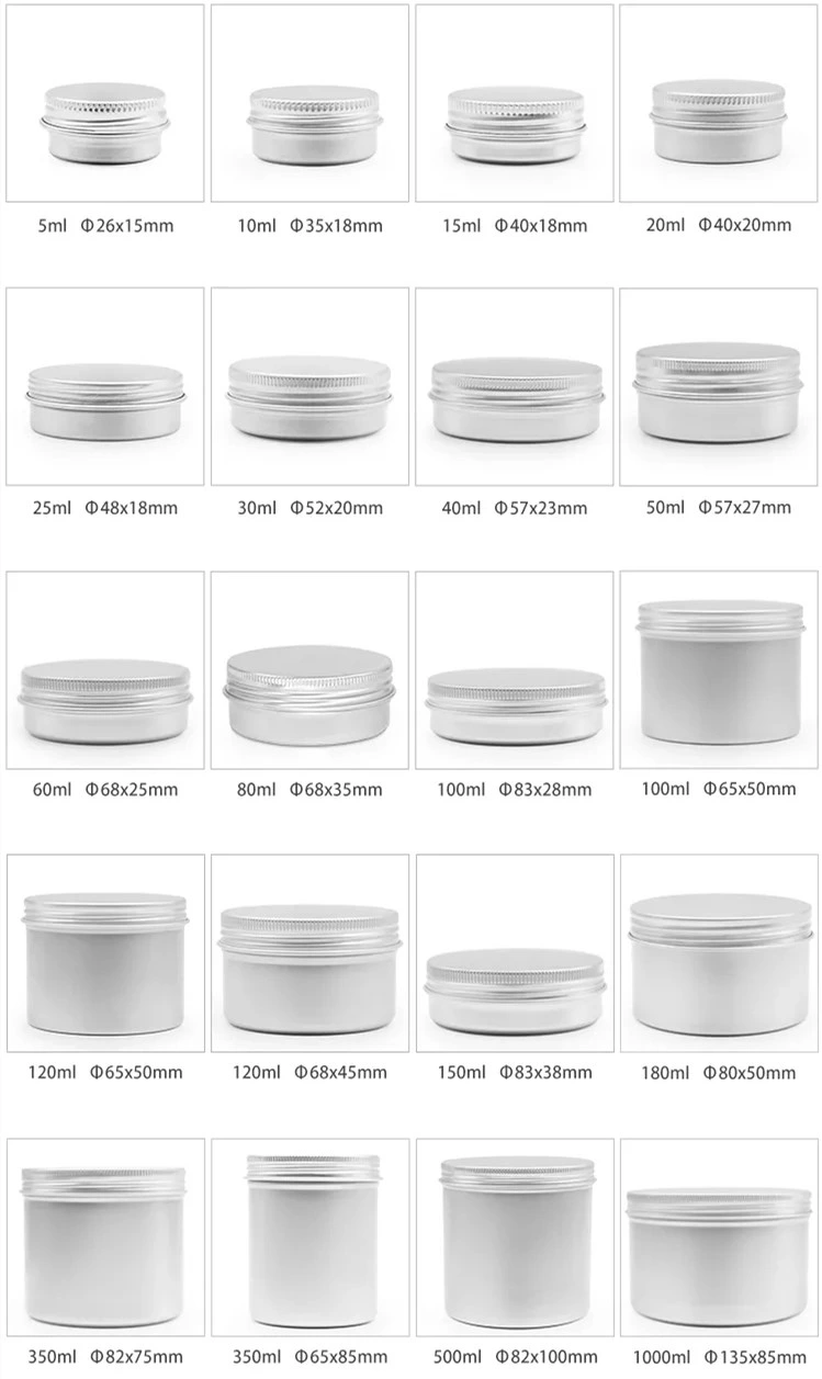 Wholesale Custom Balm Oils Cosmetic Jar Packaging Metal Aluminium Tin/ Can/ Concentrate Jar