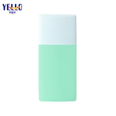 Premium Quality Cosmetic Packaging 40ml Square Green Luxury Sunscreen Bottle