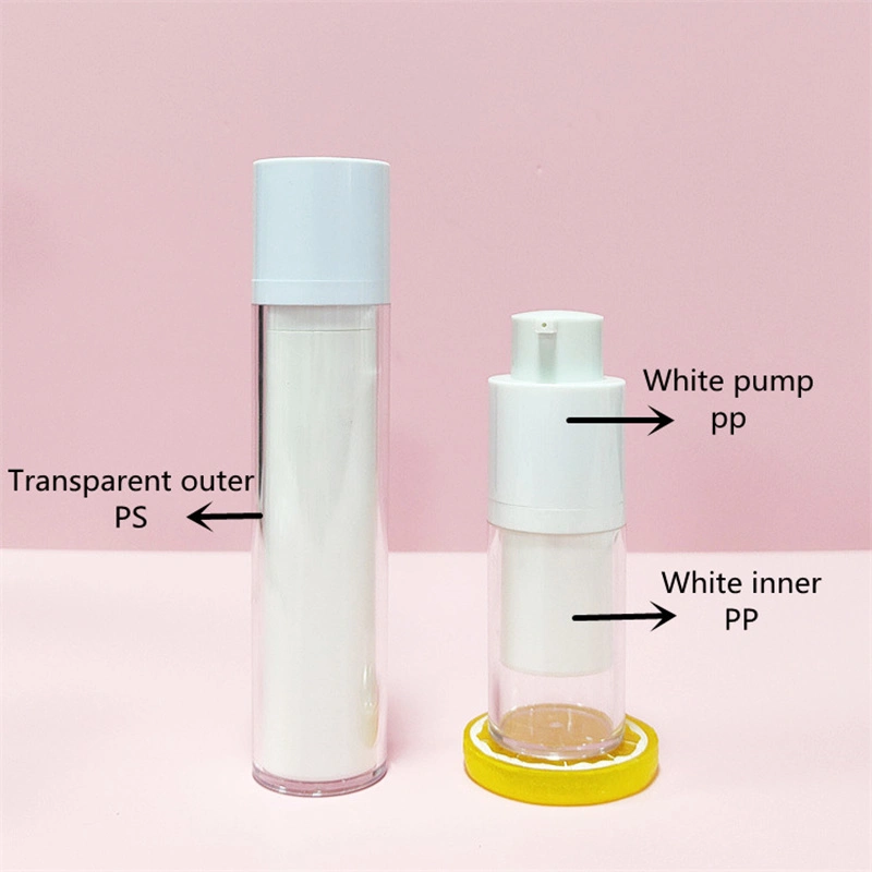 15ml 30ml 50ml Airless Pump Cosmetic Foundation Bottle Packaging Cosmetic Vacuum Bottle Spray Bottle for Lotion Serum Sunscreen