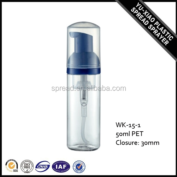 Empty Plastic Foam Pump Bottle 50ml Clear White