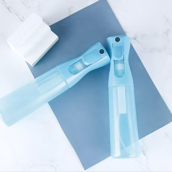 Cosmetic Fine Mist Sprayer Bottle 200ml 300ml Hair Alchohol Plastic Continuous Spray Bottle