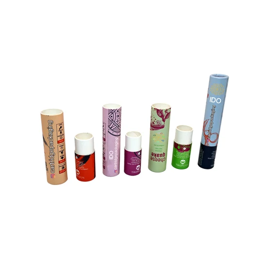Recyclable Paper Tube Packaging for Natural Deodorant Kraft Cardboard Push-up Tube Packaging for Lip Balm&Body Balm Lipsticks