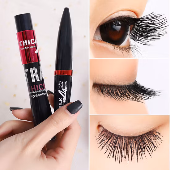 Waterproof Eyelash Extension Lengthening 4D Silk Fiber Lash Mascara
