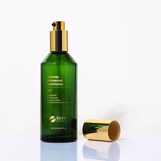 Custom Gold Aluminum Lotion Bottle for Cosmetic Packaging